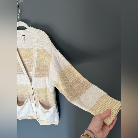 Free People Oversized Women's Southport Beach Cardigan Grains Sweater XS - Picture 9 of 16